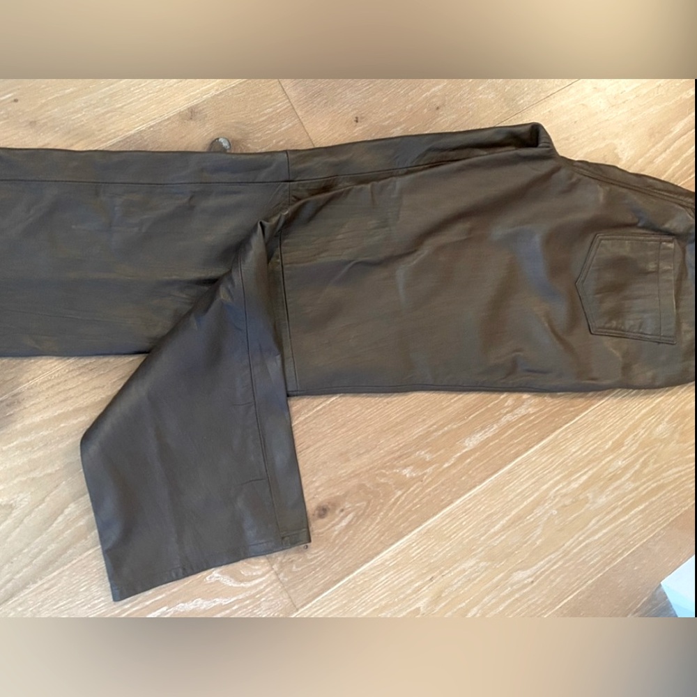 100% Leather pants , espresso size 10